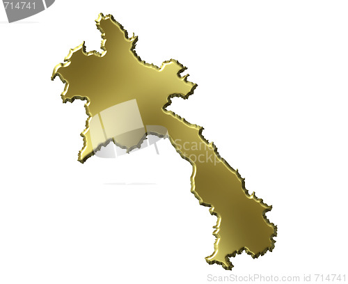 Image of Laos 3d Golden Map