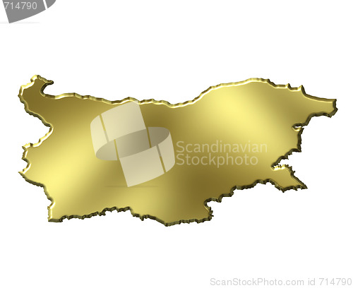 Image of Bulgaria 3d Golden Map