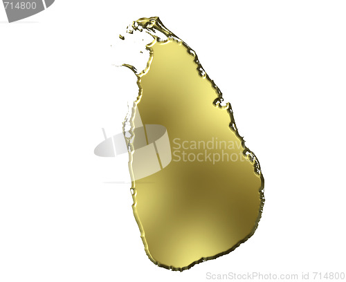 Image of Sri Lanka 3d Golden Map