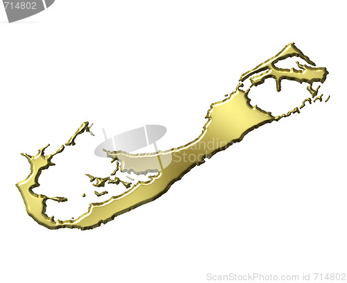 Image of Bermuda 3d Golden Map