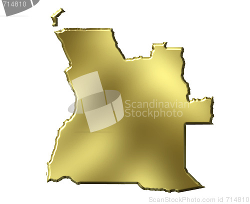 Image of Angola 3d Golden Map