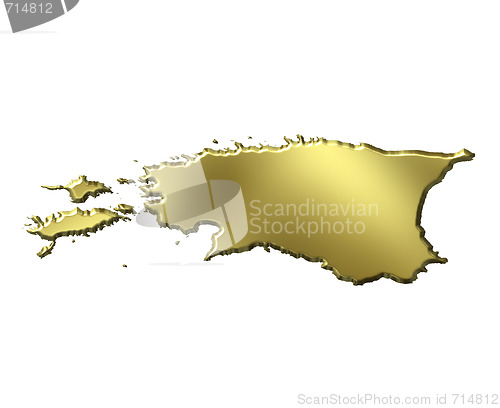 Image of Estonia 3d Golden Map