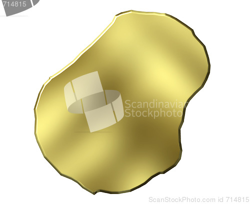 Image of Nauru 3d Golden Map