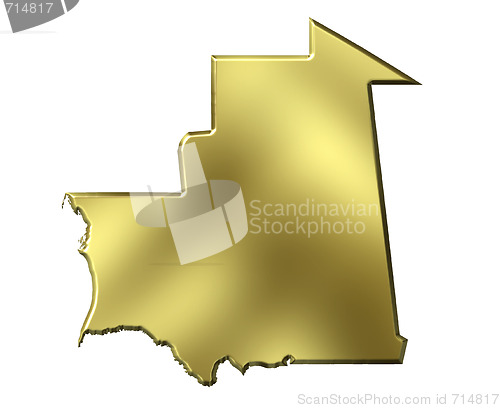 Image of Mauritania 3d Golden Map