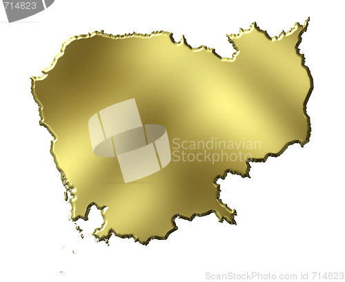 Image of Cambodia 3d Golden Map