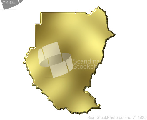 Image of Sudan 3d Golden Map