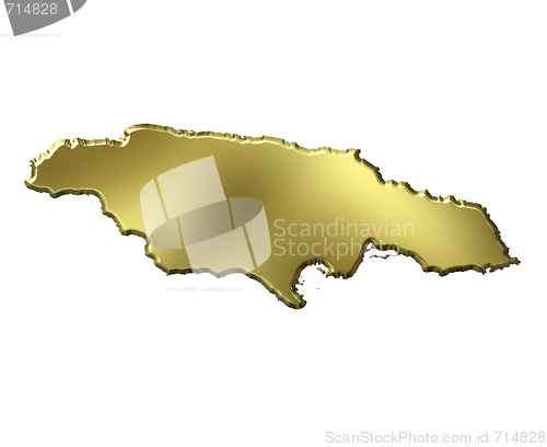 Image of Jamaica 3d Golden Map