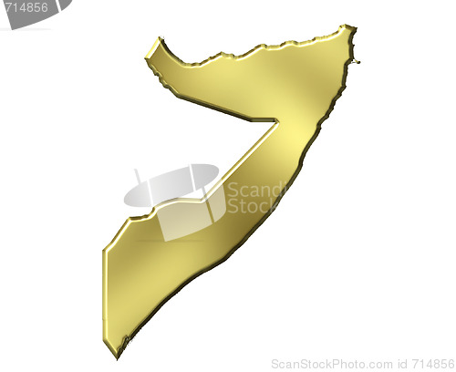 Image of Somalia 3d Golden Map