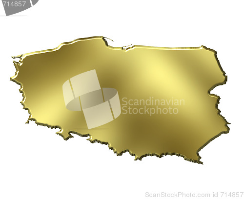 Image of Poland 3d Golden Map