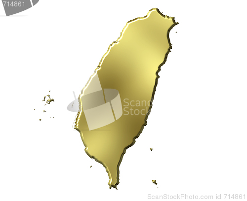 Image of Taiwan 3d Golden Map