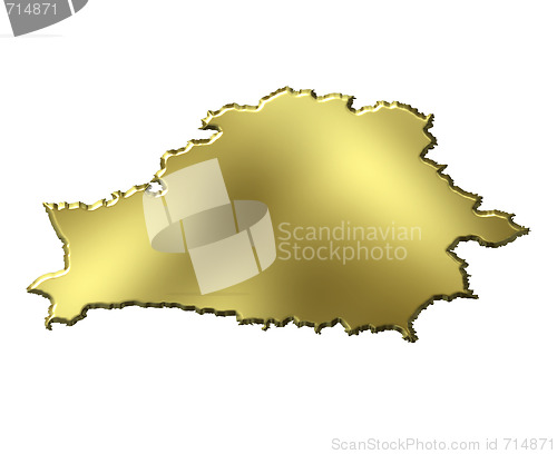 Image of Belarus 3d Golden Map