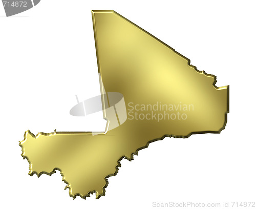 Image of Mali 3d Golden Map