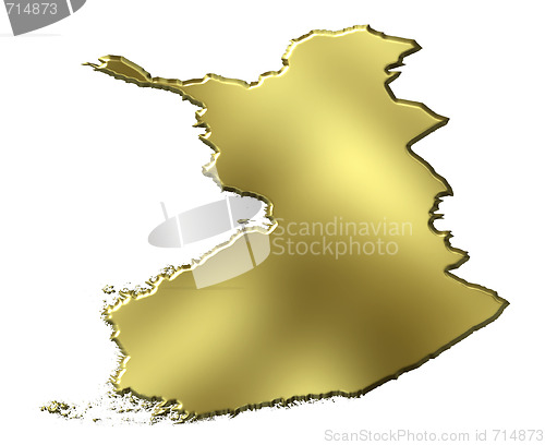 Image of Finland 3d Golden Map