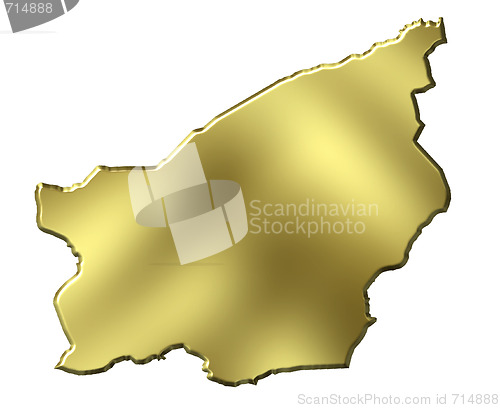 Image of San Marino 3d Golden Map