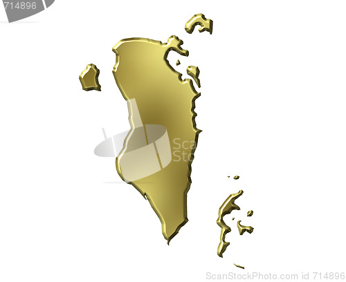 Image of Bahrain 3d Golden Map