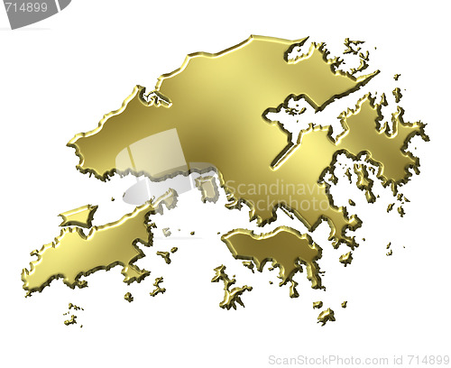Image of Hong Kong 3d Golden Map