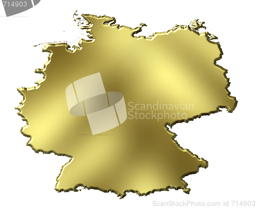 Image of Germany 3d Golden Map