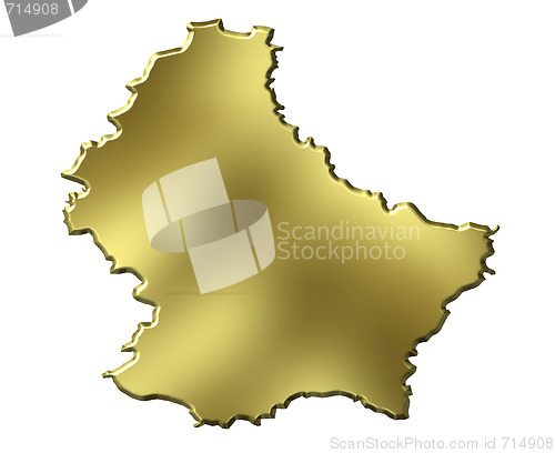 Image of Luxembourg 3d Golden Map