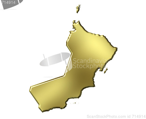 Image of Oman 3d Golden Map