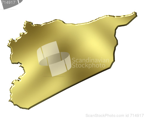 Image of Syria 3d Golden Map