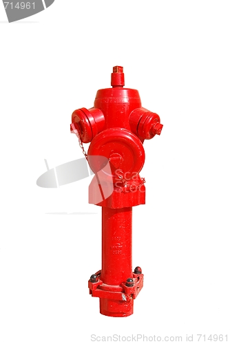 Image of Red fire hydrant isolated on a white background