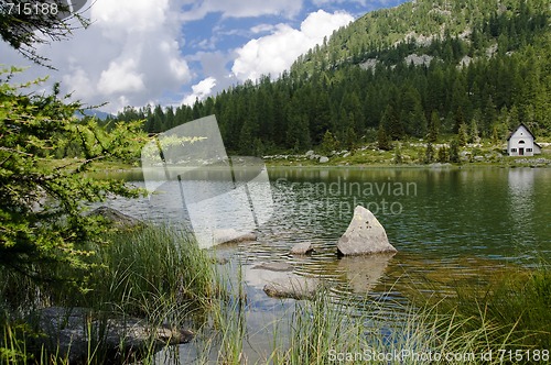 Image of Lake scenery in the Italian Alps