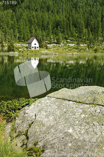 Image of A small church near the lake