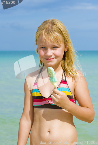 Image of  girl with ice cream