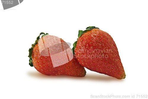 Image of Strawberries isolated on white background with clipping path
