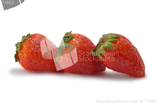 Image of Strawberries isolated on white background with clipping path