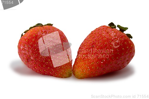 Image of Strawberry isolated on white with clipping path