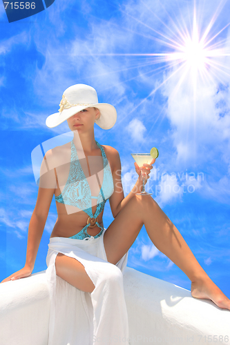 Image of woman relaxing in the afternoon 