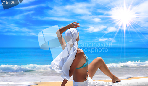 Image of woman relaxing in the afternoon 