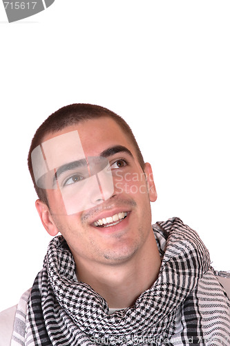Image of happy young casual man portrait