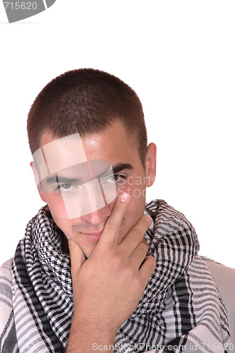 Image of happy young casual man portrait