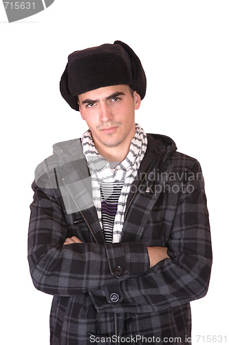 Image of man with a russian hat