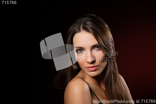 Image of sexy women red background