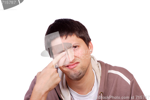 Image of happy young casual man portrait