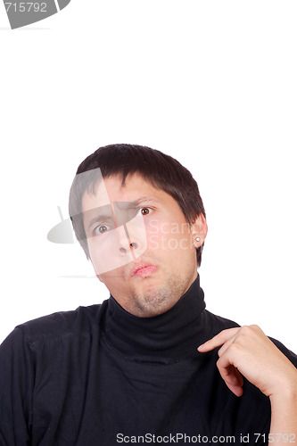 Image of happy young casual man portrait