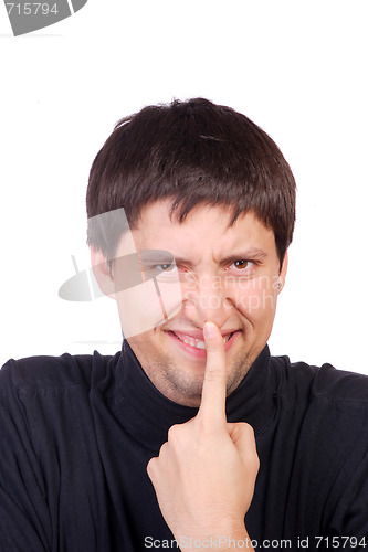 Image of happy young casual man portrait