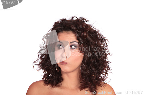 Image of Closeup portrait of a happy young woman