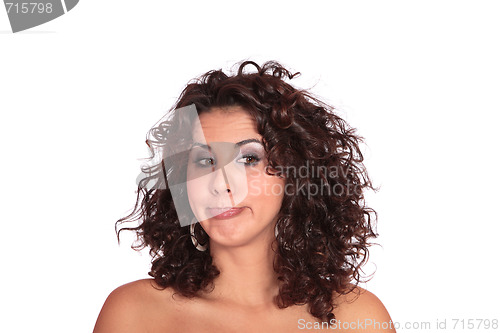 Image of Closeup portrait of a happy young woman