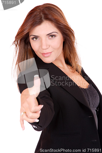 Image of young attractive business woman