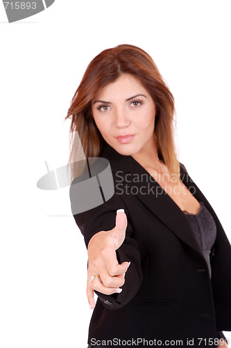 Image of young attractive business woman