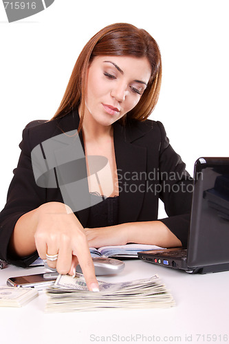 Image of young attractive business woman