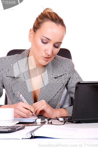 Image of young attractive business woman