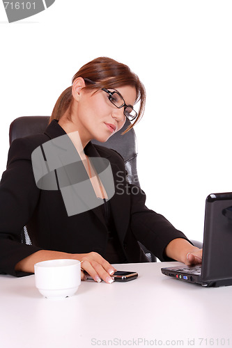 Image of young attractive business woman