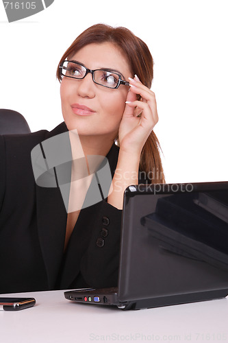 Image of young attractive business woman