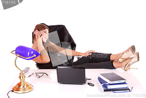 Image of young attractive business woman