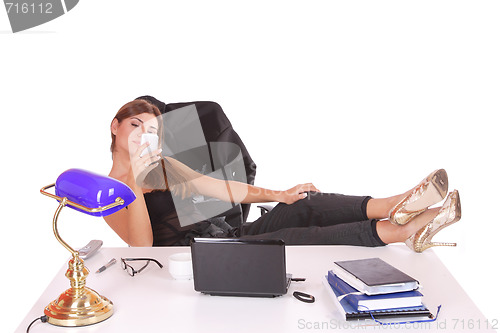 Image of young attractive business woman